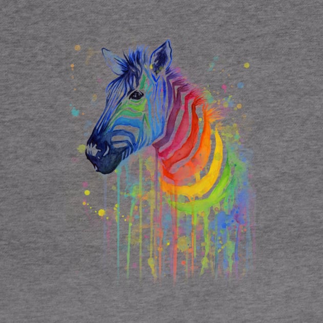 Rainbow Zebra - Ode to Fruit Stripes by Olechka